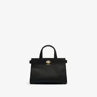 Mini Cotswolds Tote in Black - Women, Leather | Burberry® Official