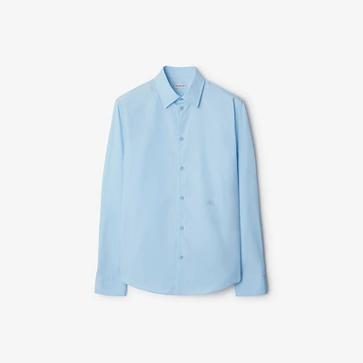 Slim Fit Cotton Poplin Formal Shirt in Neptune blue - Men | Burberry® Official