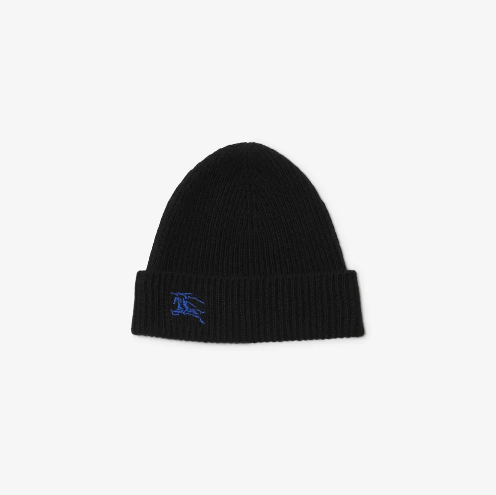 Ribbed Cashmere Beanie in Black - Men | Burberry® Official