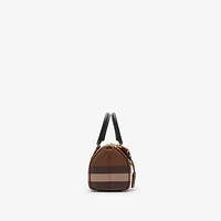 Mini Check Bowling Bag in Dark birch brown - Women | Burberry® Official