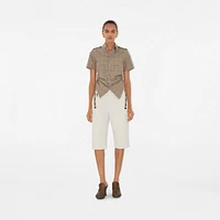 Slim Fit Check Cotton Shirt in Nut - Women | Burberry® Official