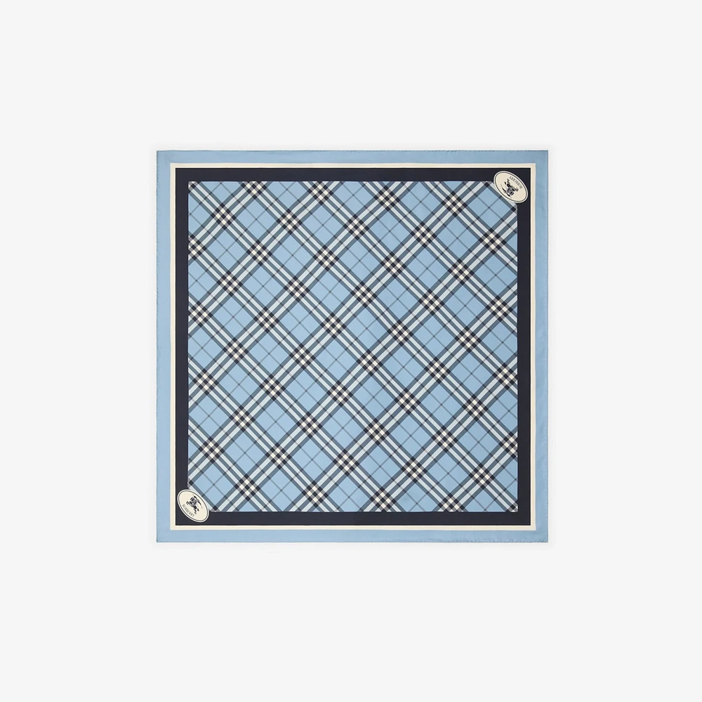 Check Silk Scarf in Bank | Burberry® Official