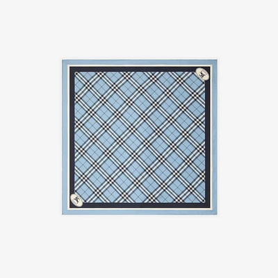 Check Silk Scarf in Bank | Burberry® Official
