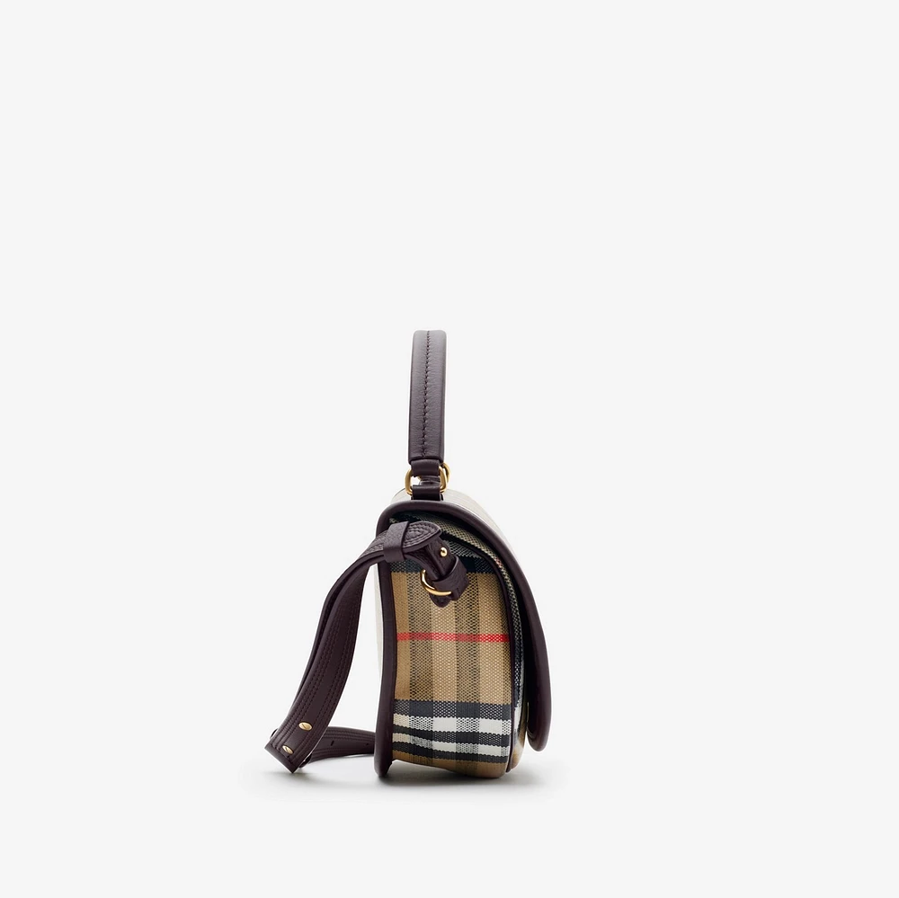 Highlands Crossbody Bag in Sand - Women, Cotton, Linen | Burberry® Official