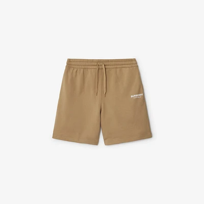 Logo Cotton Shorts in Archive beige - Men | Burberry® Official