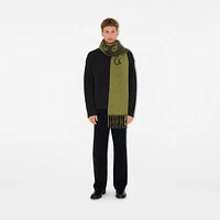 Reversible Logo Alpaca Wool Blend Scarf in Acre | Burberry® Official