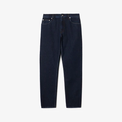 Slim Fit Jeans in Indigo blue - Men, Cotton | Burberry® Official