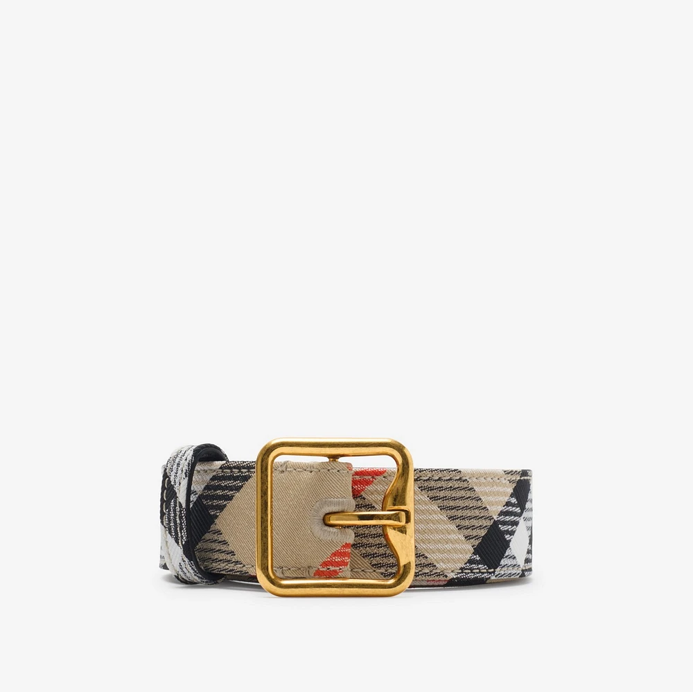 Check B Buckle Belt in Sand - Women | Burberry® Official