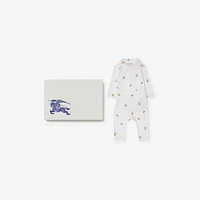 Thomas Bear Stretch Cotton Two-piece Baby Gift Set in White - Children | Burberry® Official