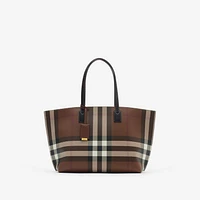 Medium Check Tote in Dark birch brown - Women | Burberry® Official