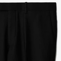 Wool Tailored Trousers in Black - Men | Burberry® Official