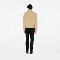 Gabardine Chester Harrington Jacket in Flax beige - Men, Cotton | Burberry® Official