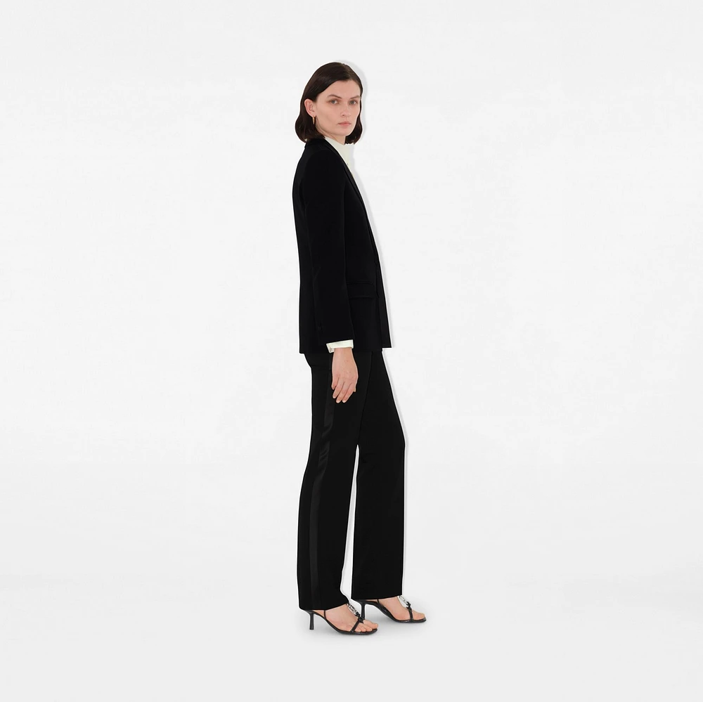 Wool Tuxedo Jacket in Black - Women | Burberry® Official