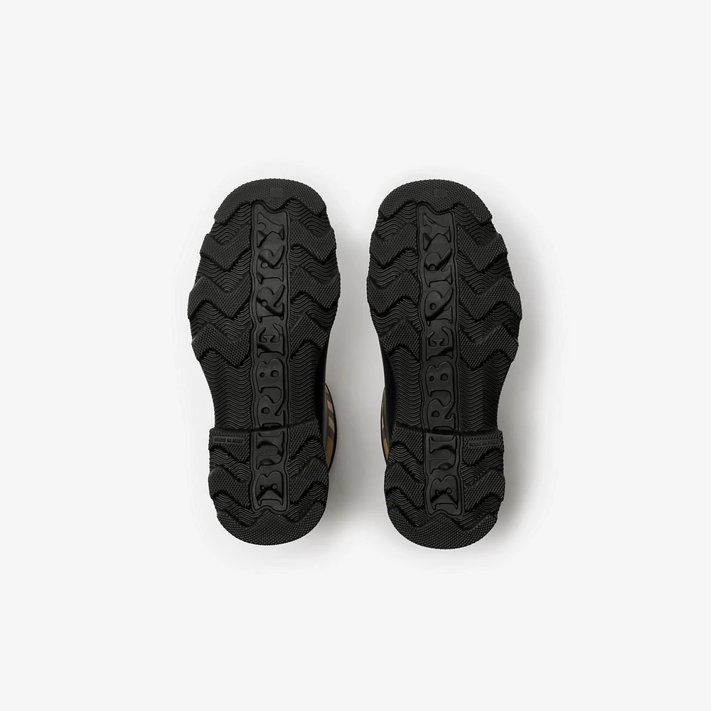 Rubber Marsh Stamp Low Boots​ in Black - Women | Burberry® Official