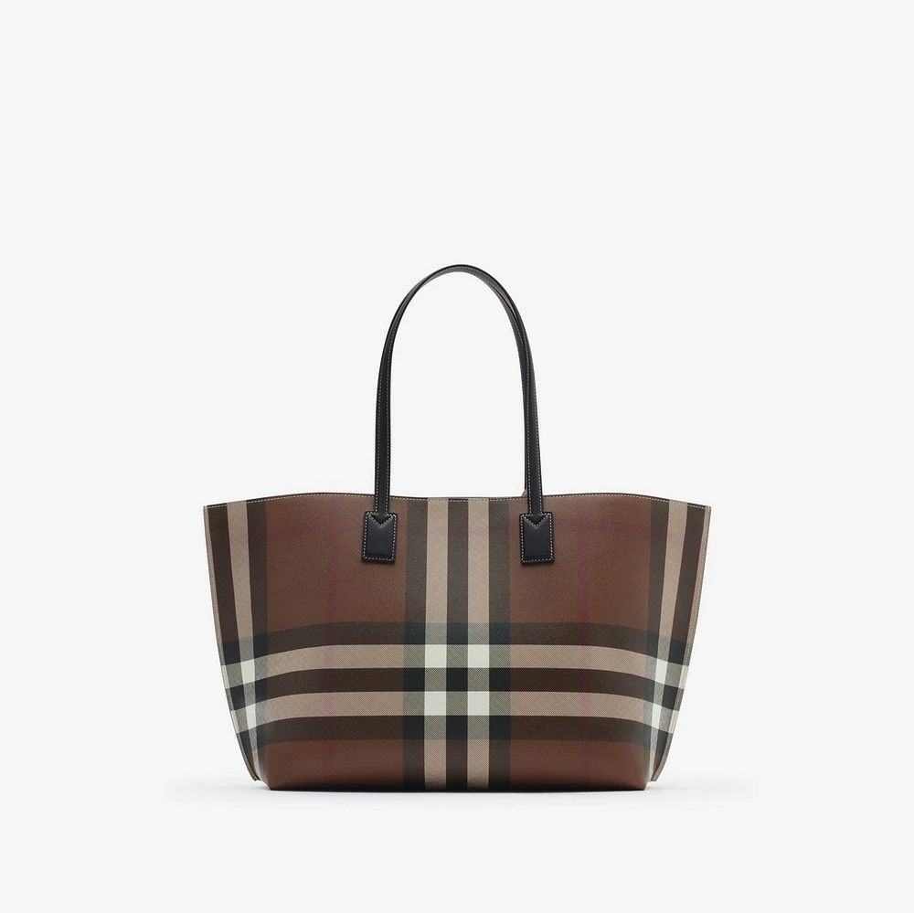 Medium Check Tote in Dark birch brown - Women | Burberry® Official