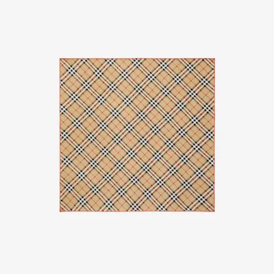 Check Silk Scarf in Sand | Burberry® Official