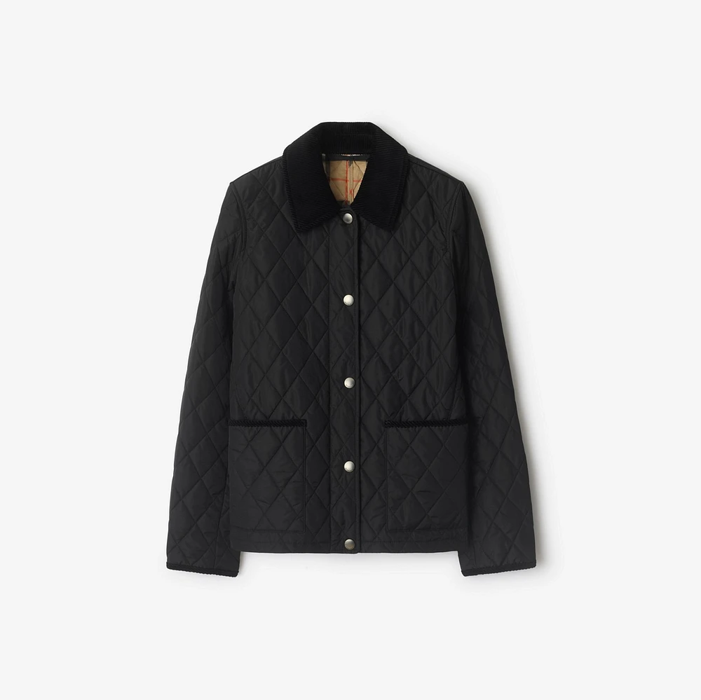 Quilted Nylon Jacket in Black/sand - Women | Burberry® Official