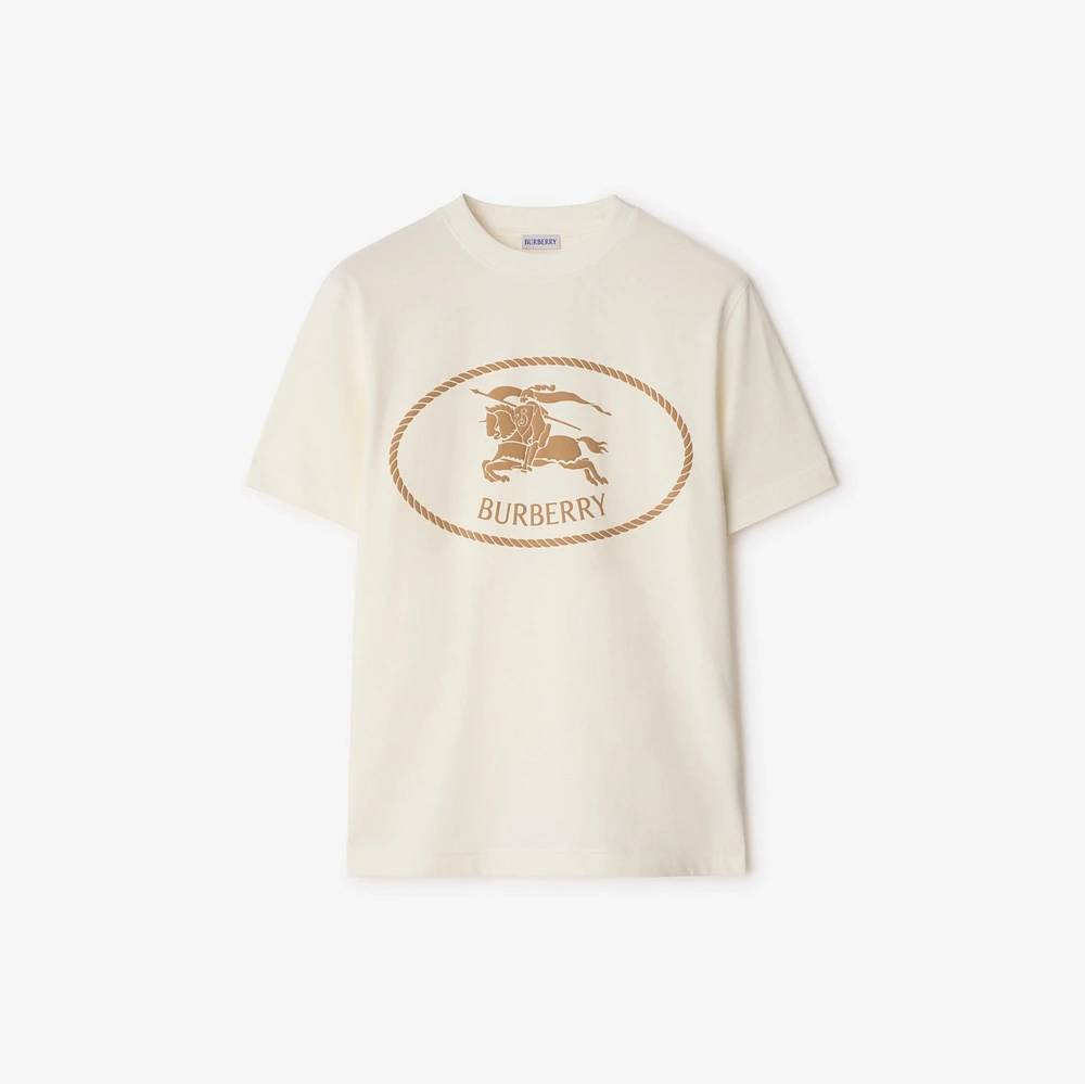 Knight Stamp Cotton T-shirt in Chalk white - Men | Burberry® Official