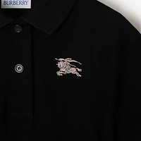 Cotton Polo Shirt Dress in Black | Burberry® Official