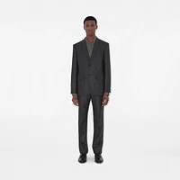 Check Wool Cashmere Tailored Trousers in Loden/highland green - Men | Burberry® Official