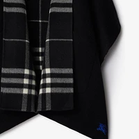 Reversible Check Cashmere Cape in Black/calico | Burberry® Official