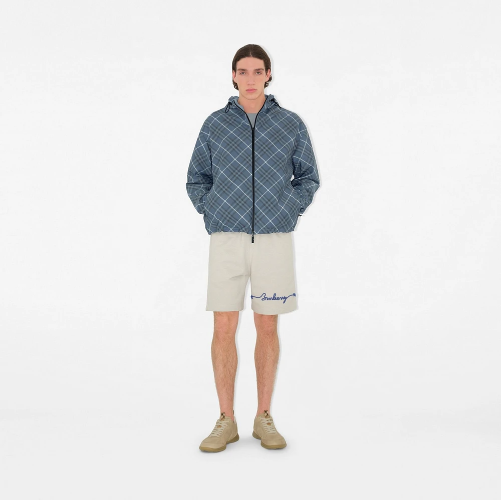 Knot Logo Cotton Shorts in Sail - Men | Burberry® Official