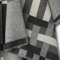 Colour Block Check​ Wool Cape in Chalk | Burberry® Official