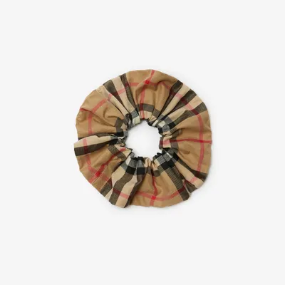 Vintage Check Cotton Scrunchie in Archive beige - Children | Burberry® Official