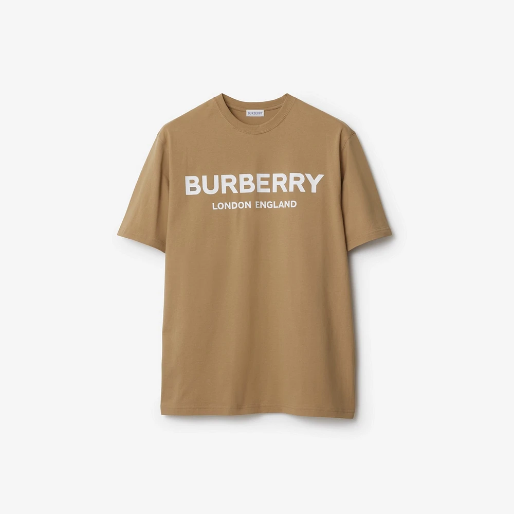 Logo Cotton T-shirt in Archive beige - Men | Burberry® Official