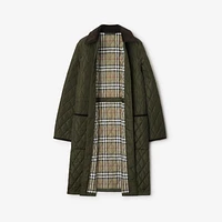 Mid-length Quilted Nylon Car Coat in Shale - Women | Burberry® Official