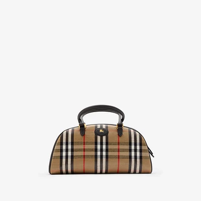 Highlands Bowling Bag​ in Sand - Women, Cotton, Linen | Burberry® Official