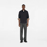 Cotton Poplin Shirt in Navy - Men | Burberry® Official