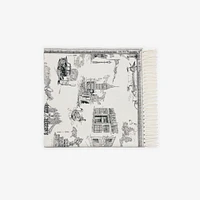 London Landmarks Cashmere Wool Blanket in Monochrome | Burberry® Official