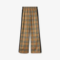 Check Cotton Trousers in Archive beige - Women | Burberry® Official