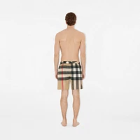 Check Swim Shorts in Archive beige - Men | Burberry® Official