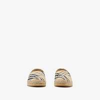 Check Mews Espadrilles​ in Sand - Women, Linen | Burberry® Official