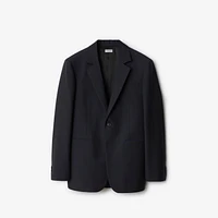 Wool Tailored Jacket in Navy - Men | Burberry® Official