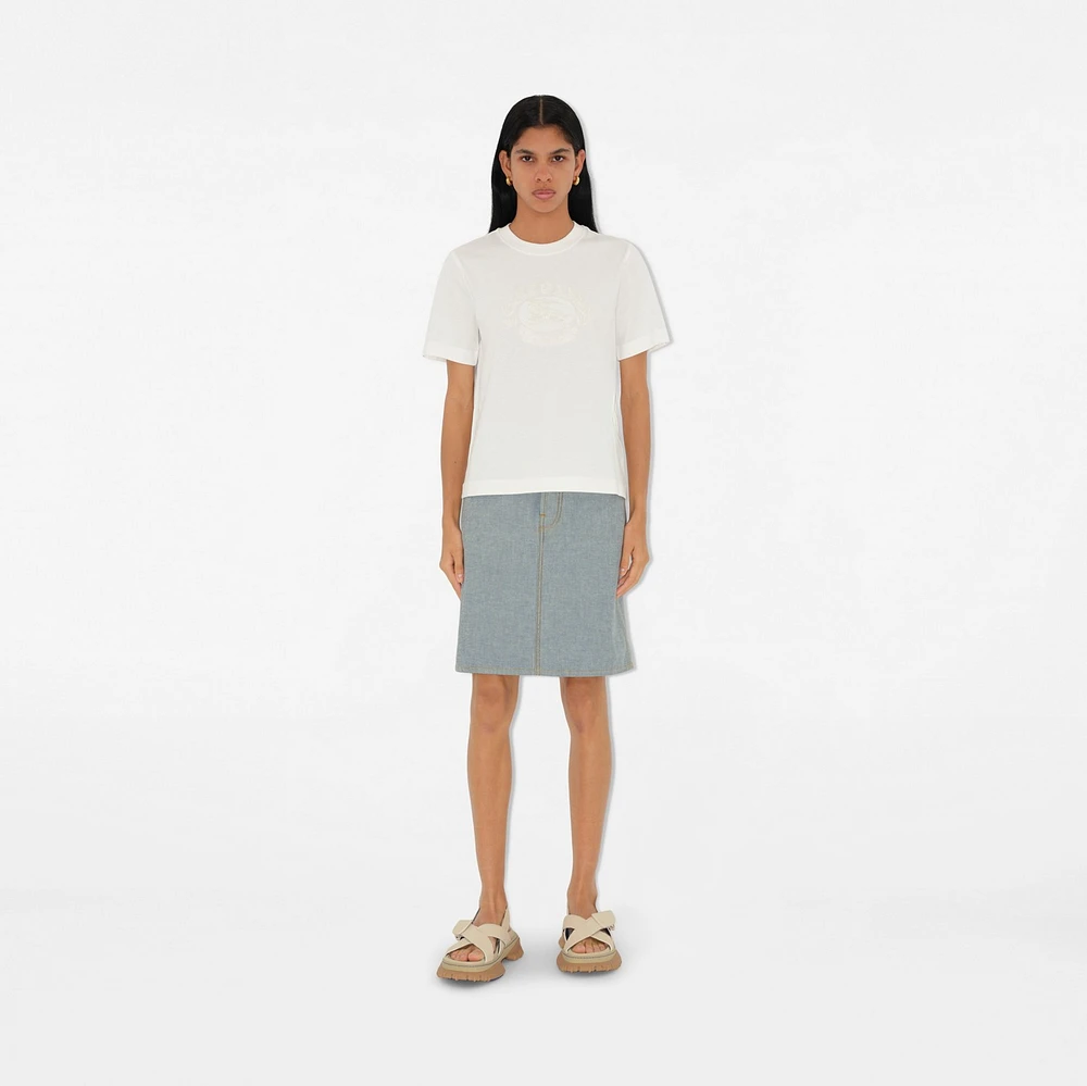 EKD Cotton T-shirt in Chalk - Women | Burberry® Official