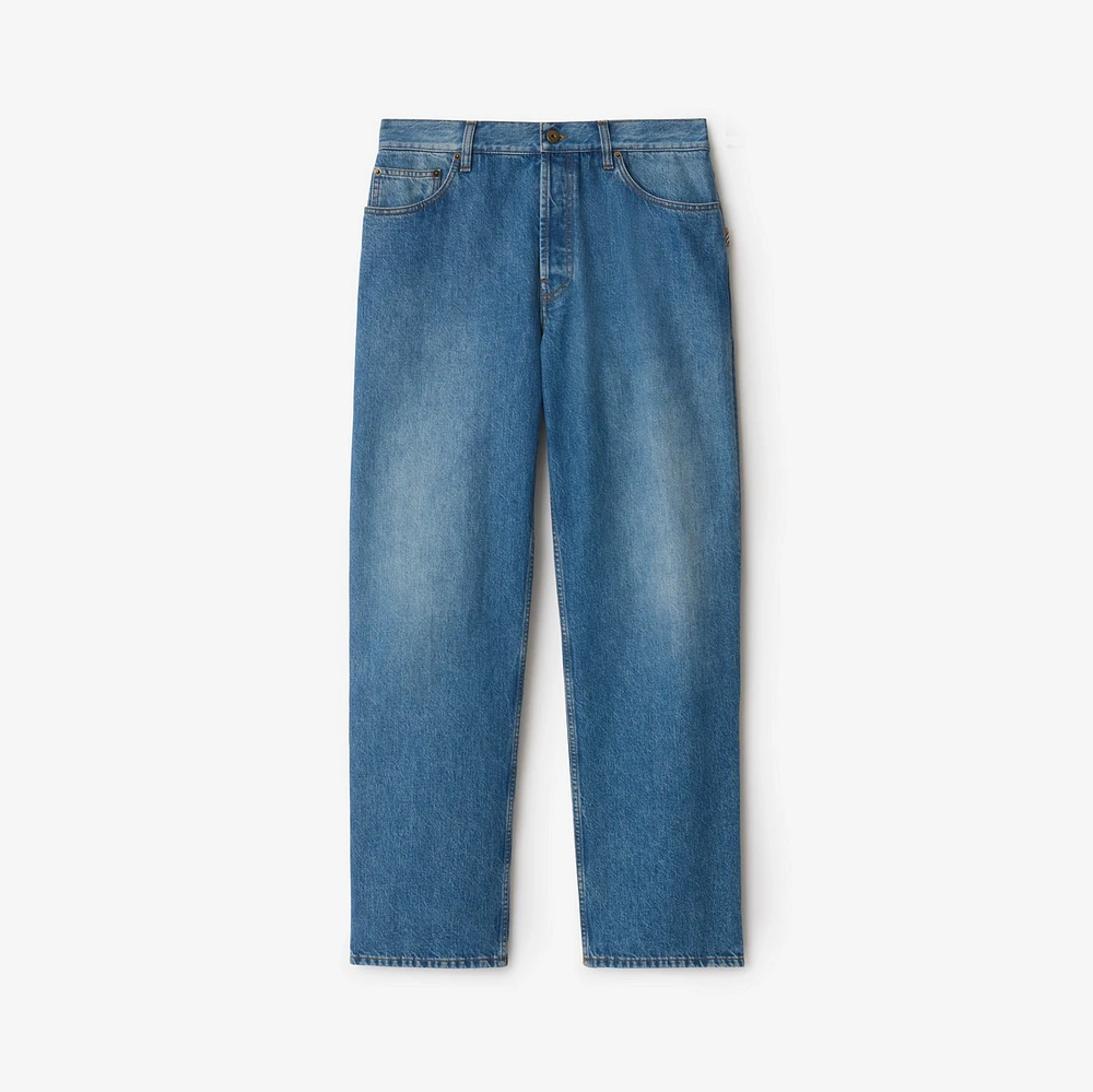 Loose Jeans in Mid blue - Men | Burberry® Official