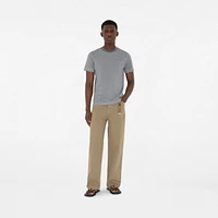 Striped Cotton T-shirt in Magnet - Men | Burberry® Official