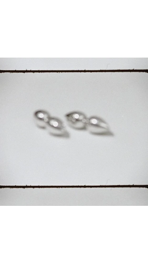 Spear Stud Earrings in Silver