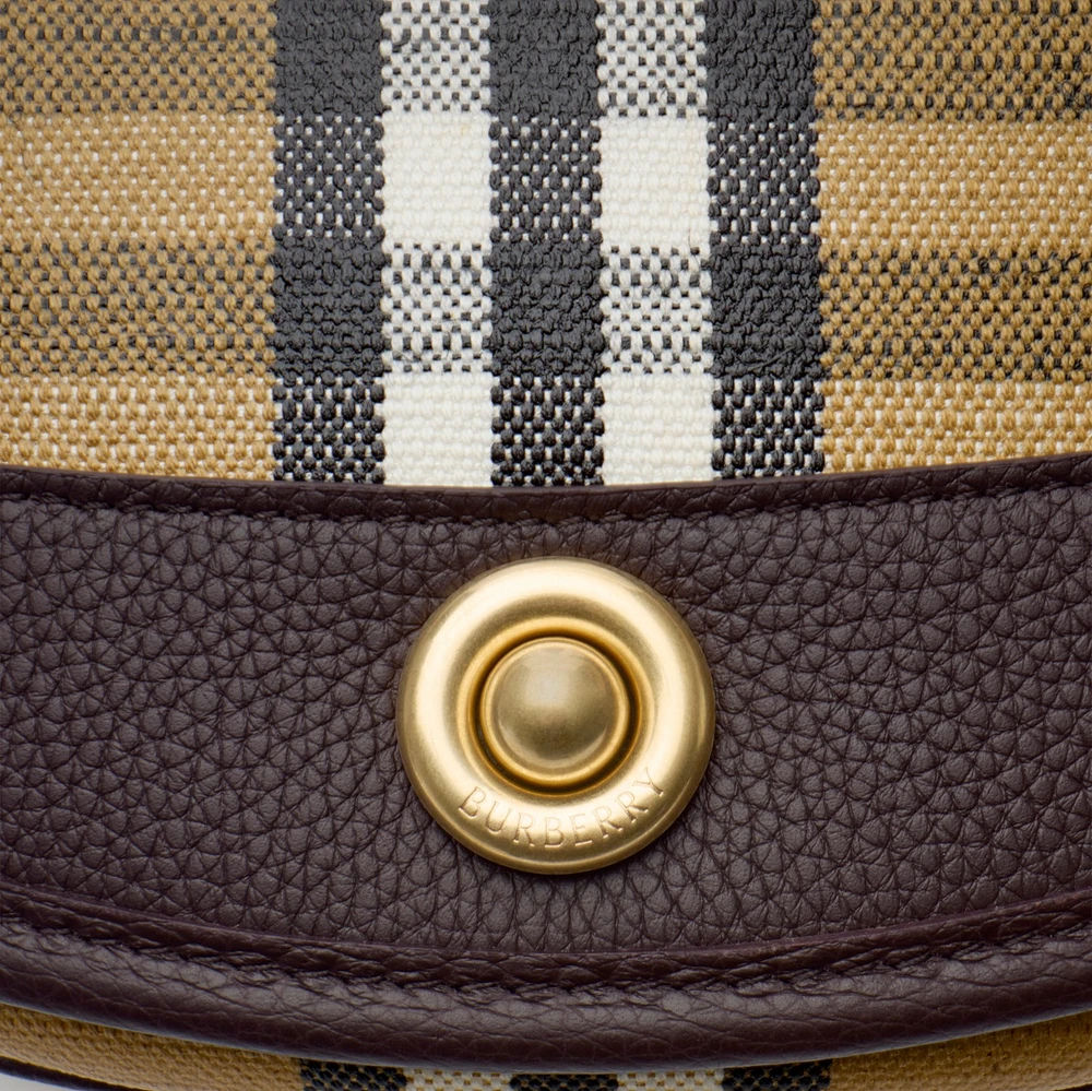 Highlands Crossbody Bag in Sand - Women, Cotton, Linen | Burberry® Official