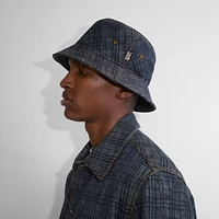 Check Denim Bucket Hat in Indigo - Men | Burberry® Official