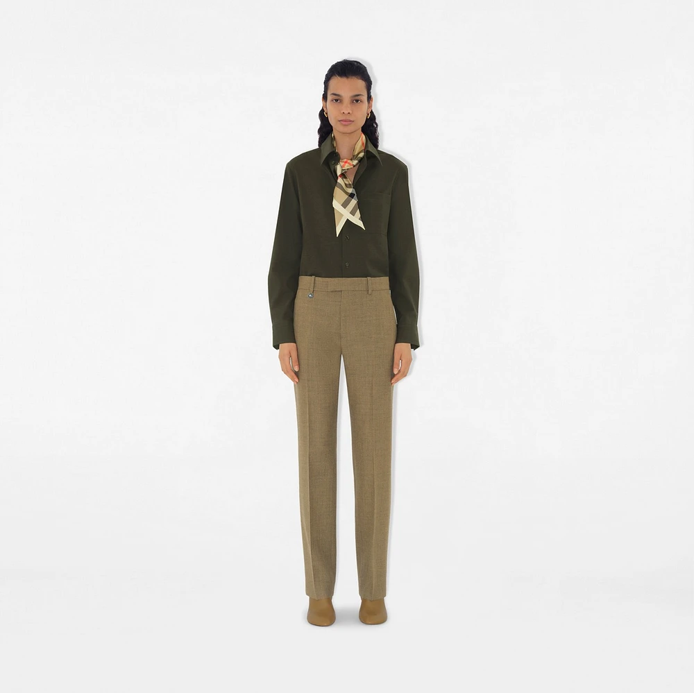 Skinny Check Silk Scarf in Archive beige | Burberry® Official