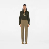 Skinny Check Silk Scarf in Archive beige | Burberry® Official