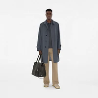 Check Collar Cotton Polo Shirt in Magnet - Men | Burberry® Official