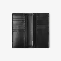 Embossed Check Continental Wallet in Black - Men, Leather | Burberry® Official