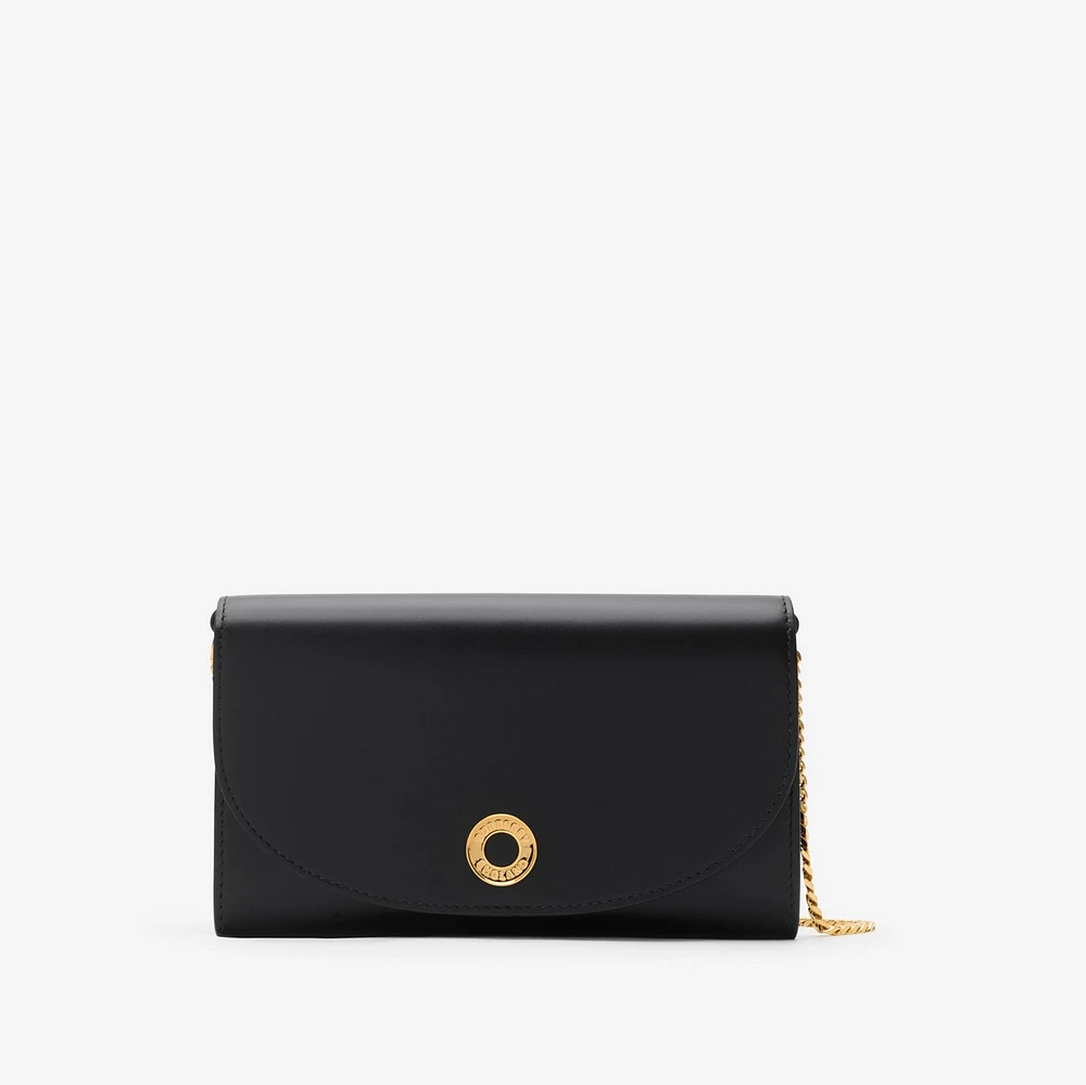 Chain Strap Wallet in Black - Women | Burberry® Official