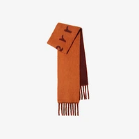 Reversible Logo Alpaca Wool Blend Scarf in Ginger | Burberry® Official