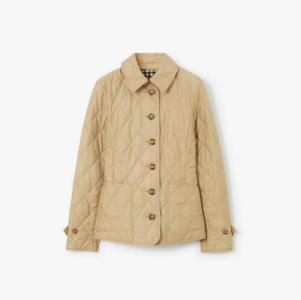 Quilted Thermoregulated Jacket in New chino - Women, Nylon | Burberry® Official